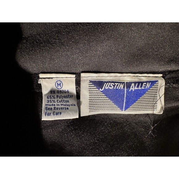 Justin Allen Vintage Black Lightweight Elastic Waist High Rise Shorts M pockets - Picture 2 of 7